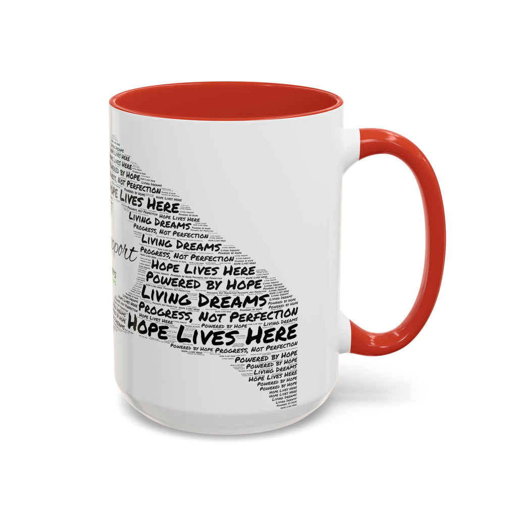 Peer Support Coffee Mug — Hope Lives Here Heart Design (11/15oz)