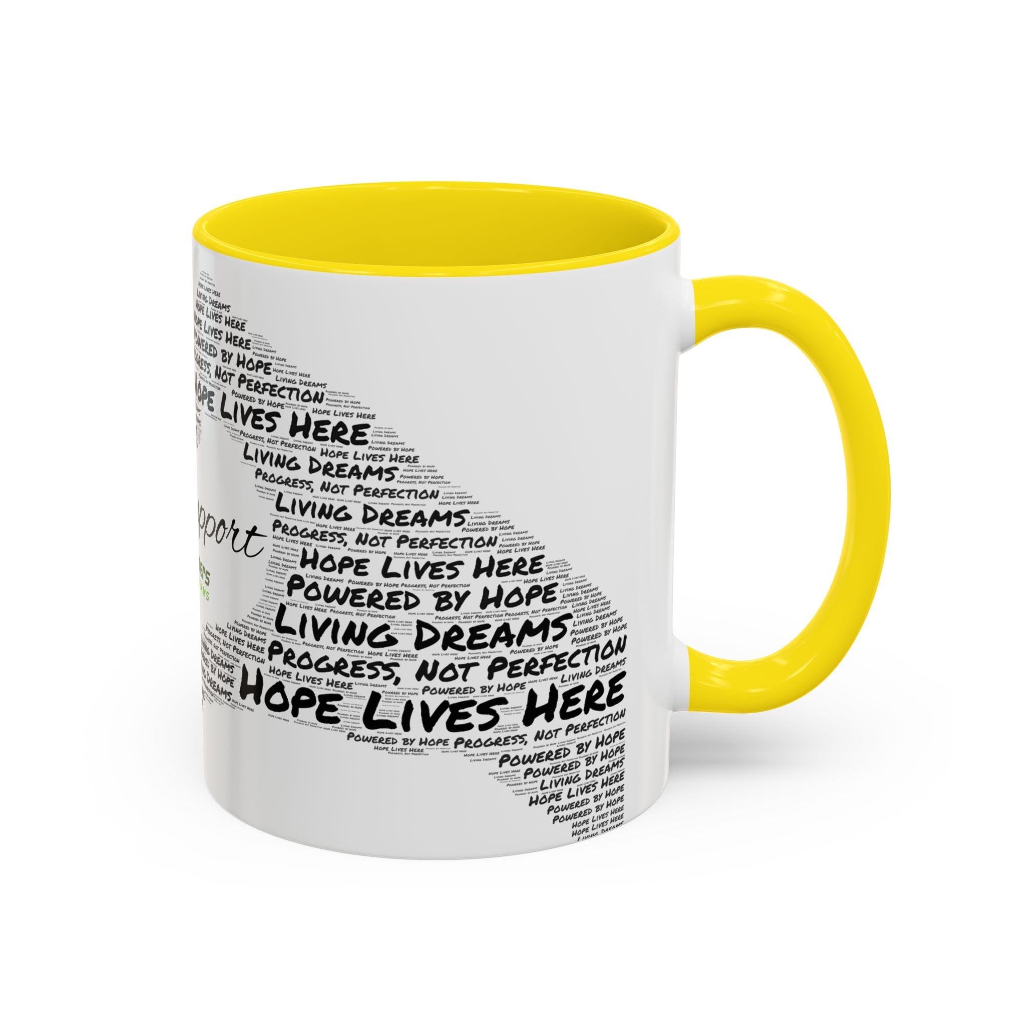 Peer Support Coffee Mug — Hope Lives Here Heart Design (11/15oz)