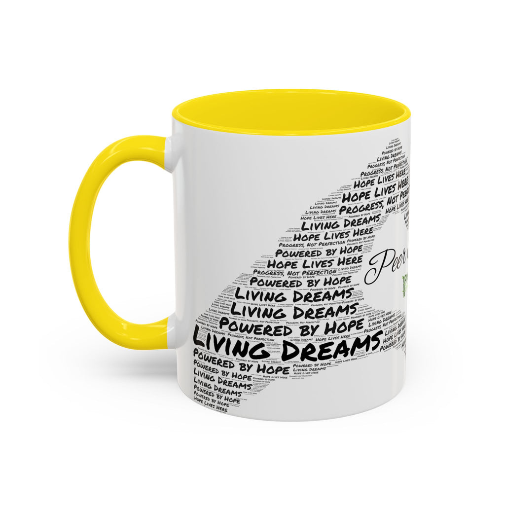 Peer Support Coffee Mug — Hope Lives Here Heart Design (11/15oz)