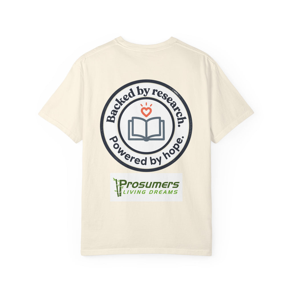 Backed by Research, Powered by Hope —  Peer Support Works T-Shirt —