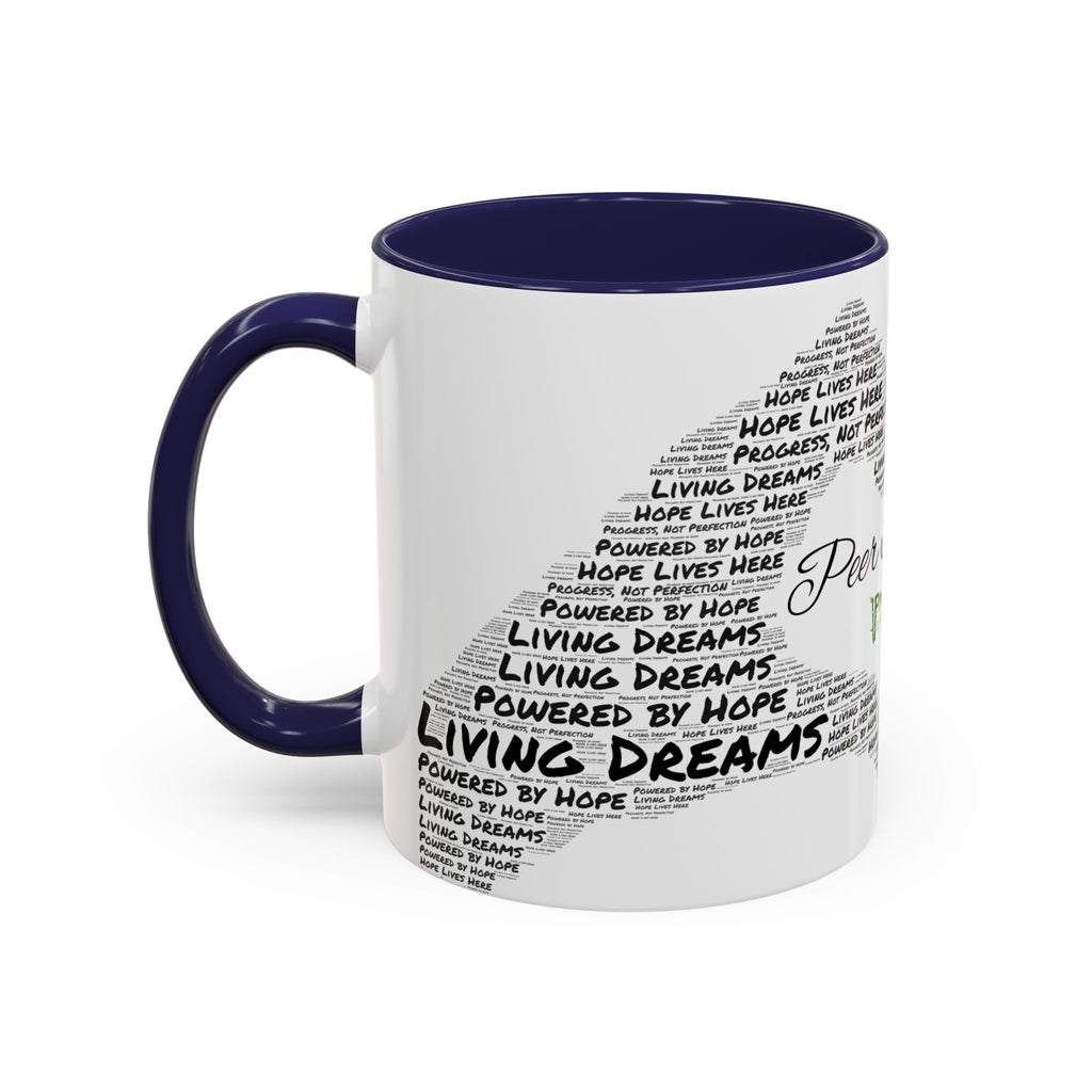 Peer Support Coffee Mug — Hope Lives Here Heart Design (11/15oz)