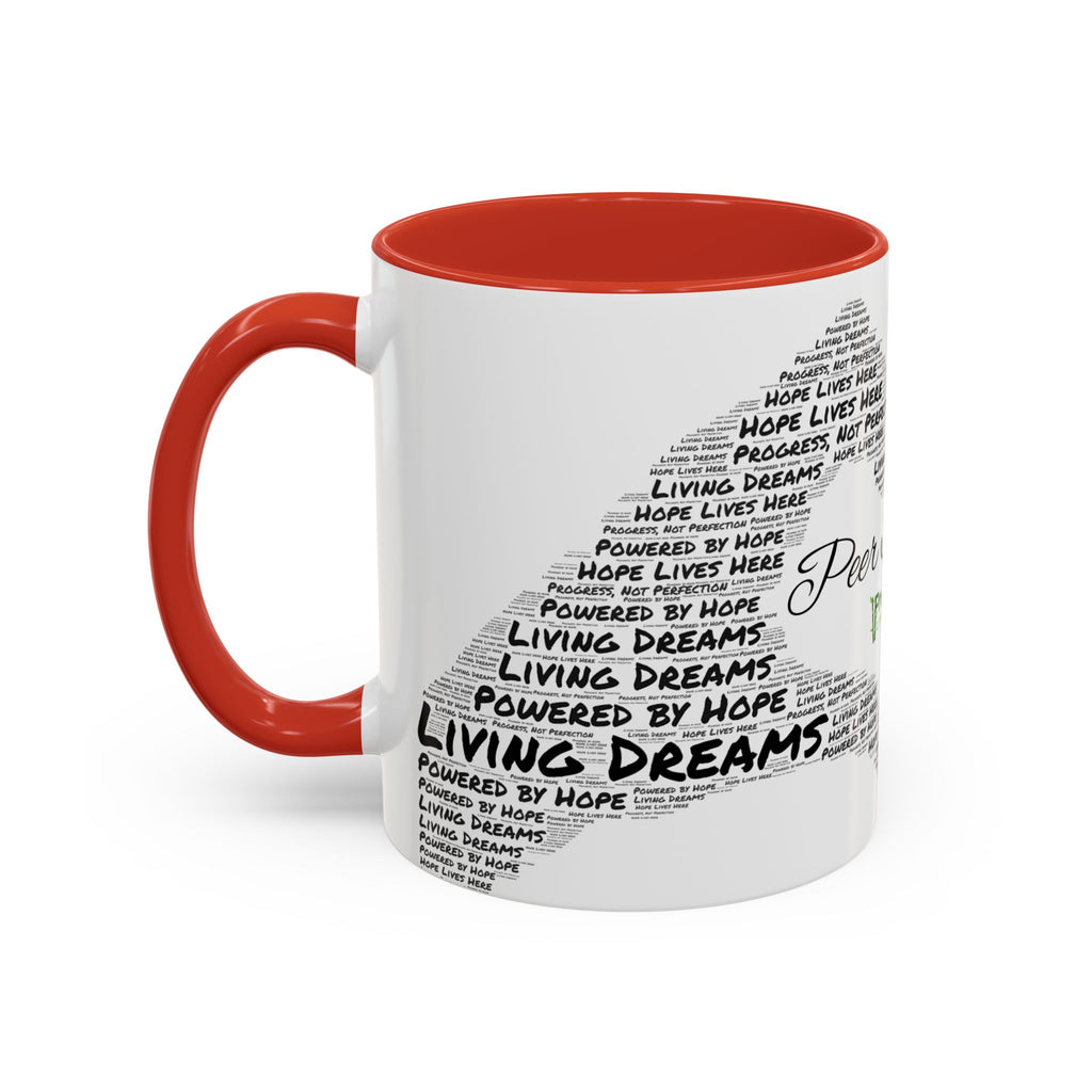 Peer Support Coffee Mug — Hope Lives Here Heart Design (11/15oz)