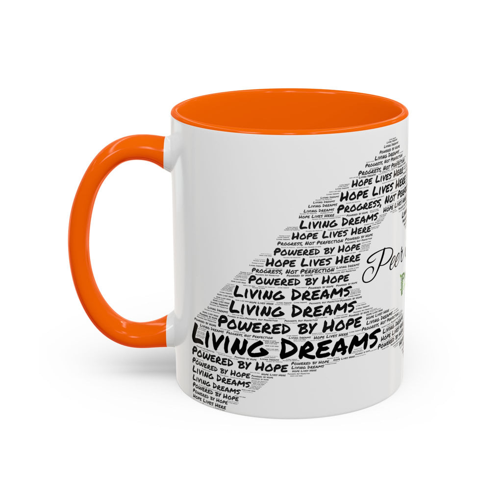 Peer Support Coffee Mug — Hope Lives Here Heart Design (11/15oz)