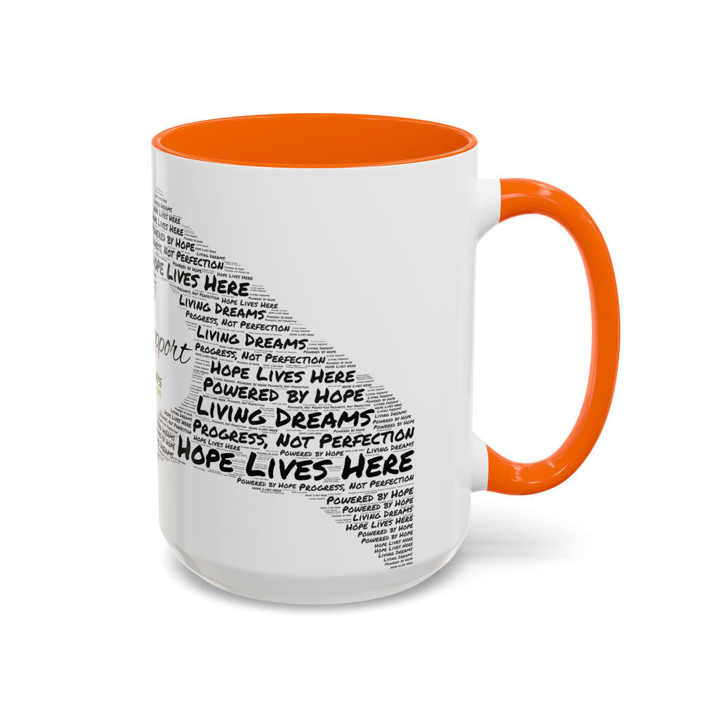 Peer Support Coffee Mug — Hope Lives Here Heart Design (11/15oz)