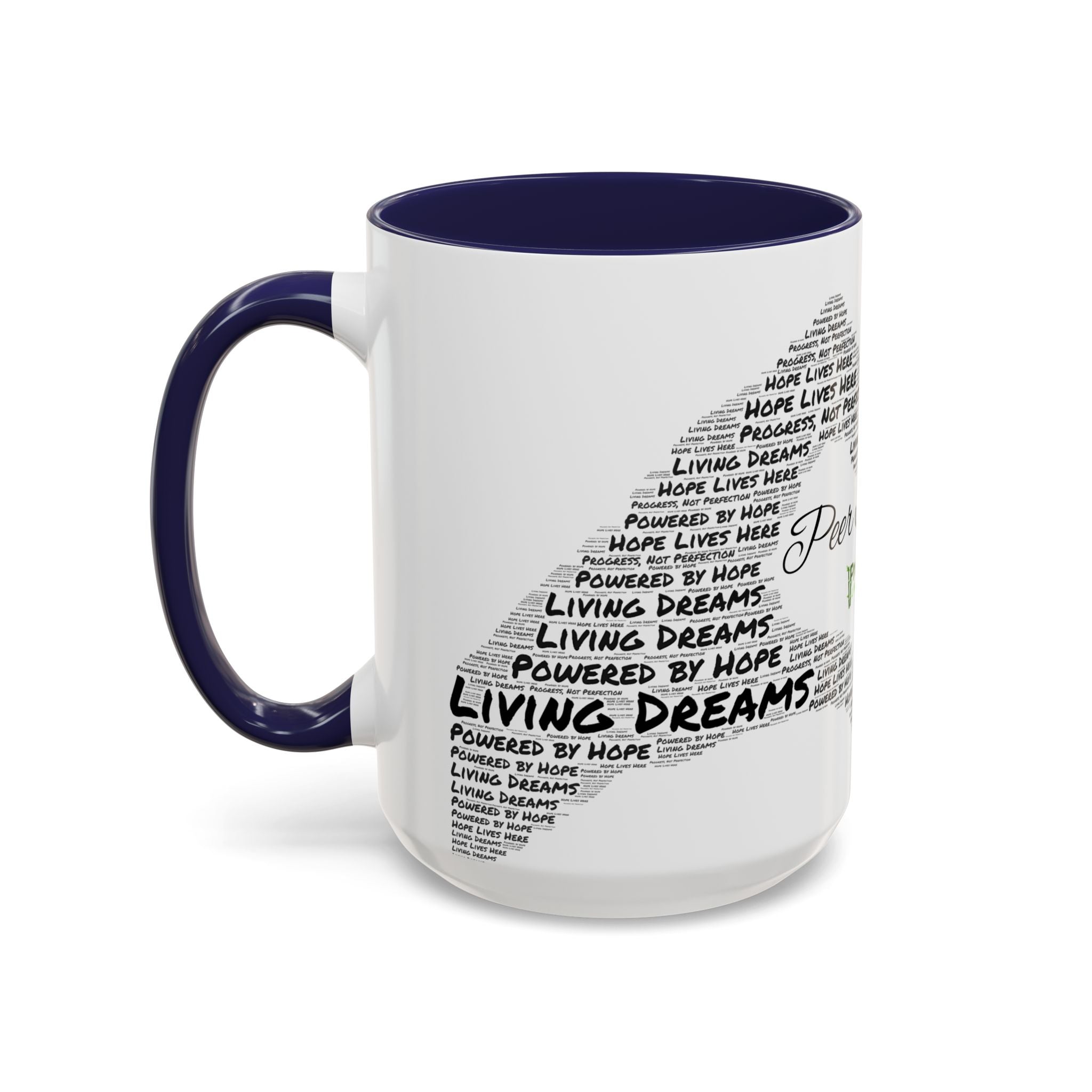 Peer Support Coffee Mug — Hope Lives Here Heart Design (11/15oz)