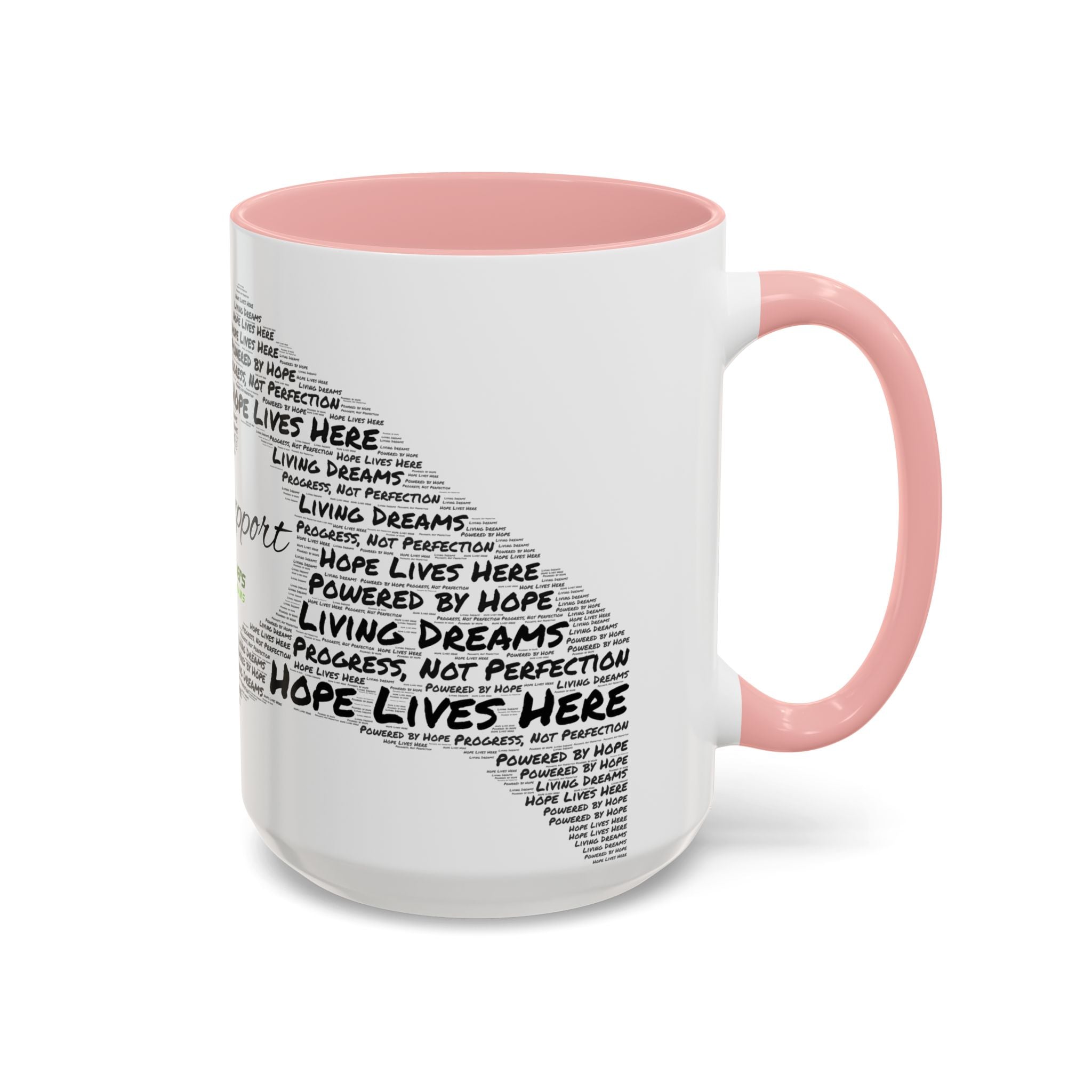 Peer Support Coffee Mug — Hope Lives Here Heart Design (11/15oz)