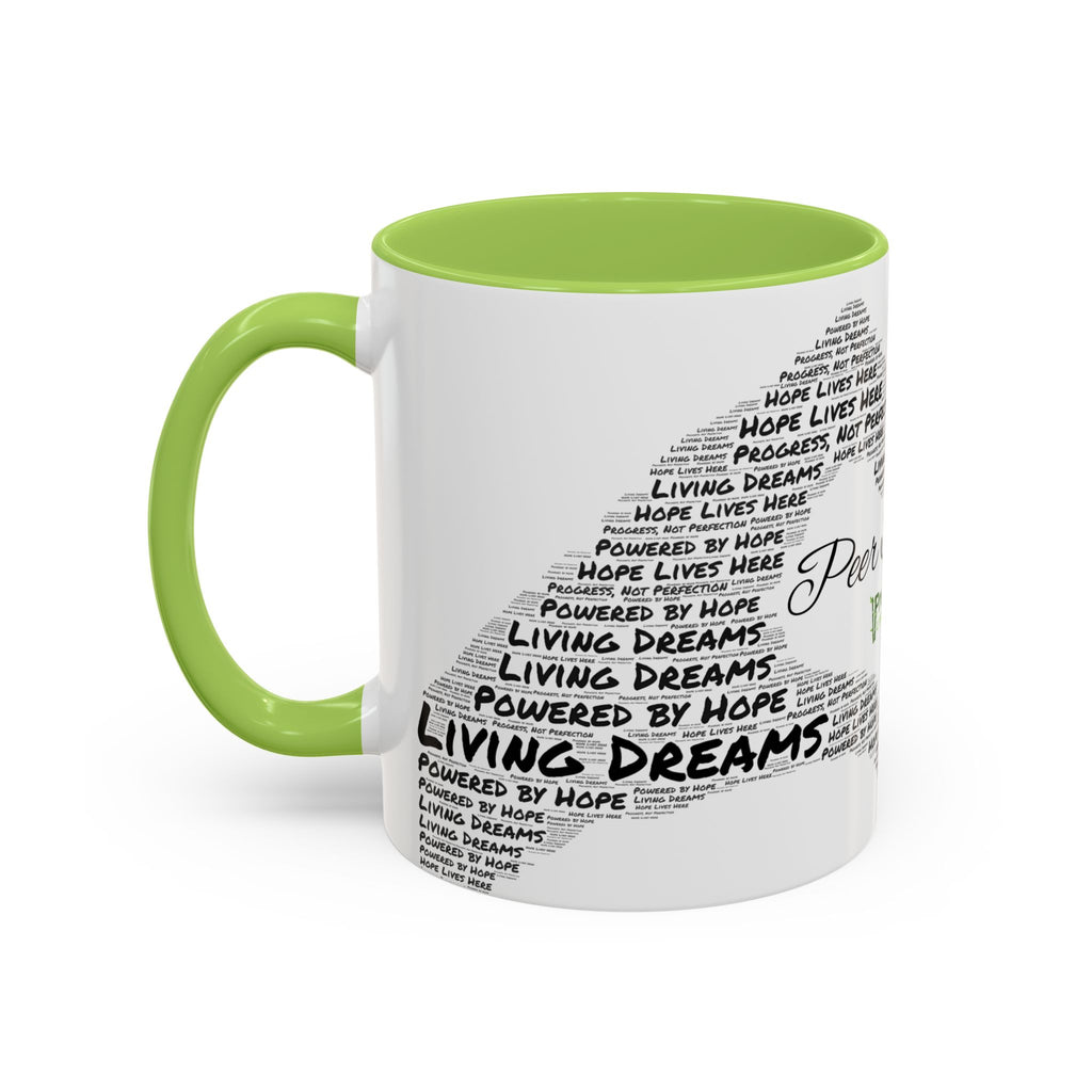 Peer Support Coffee Mug — Hope Lives Here Heart Design (11/15oz)