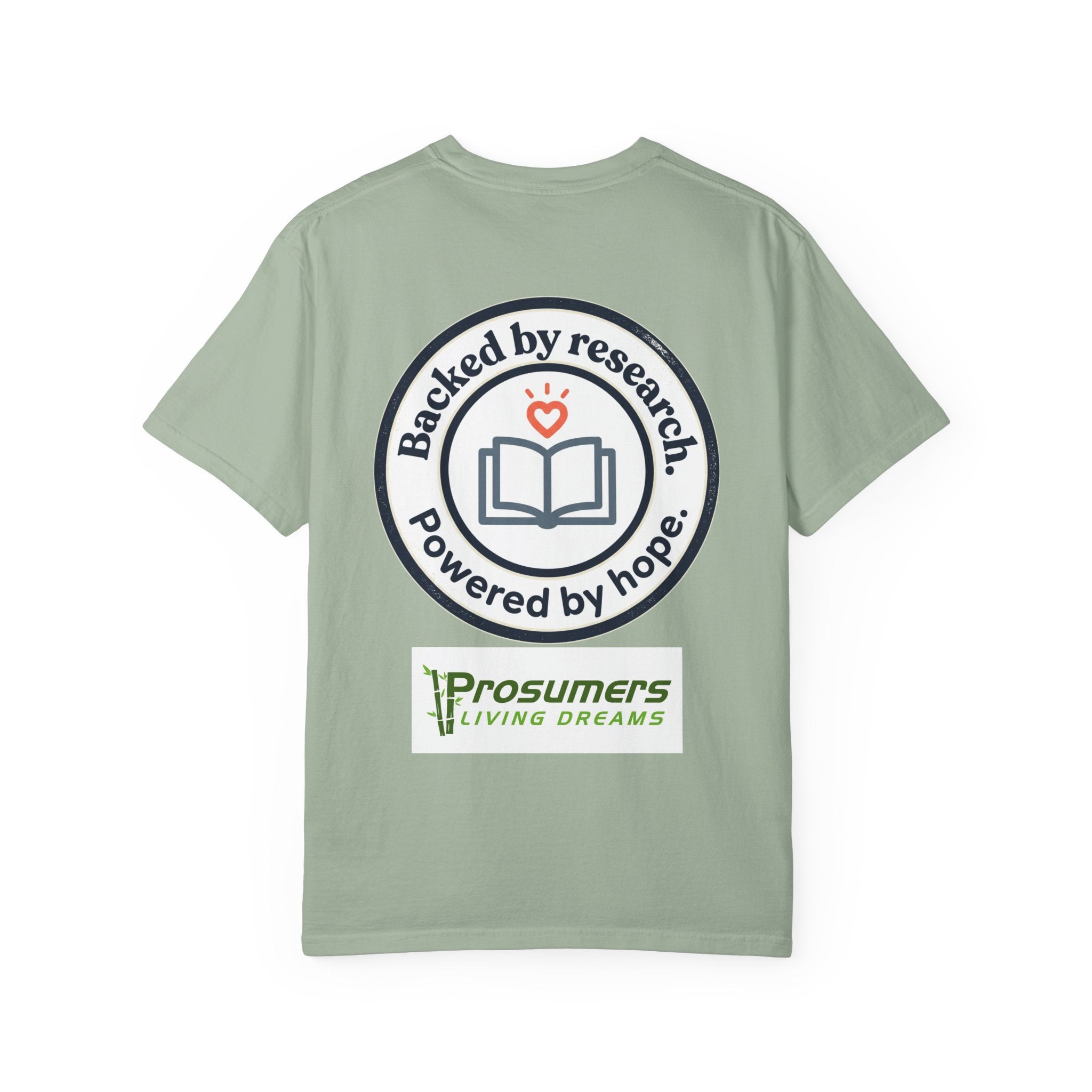 Backed by Research, Powered by Hope —  Peer Support Works T-Shirt —
