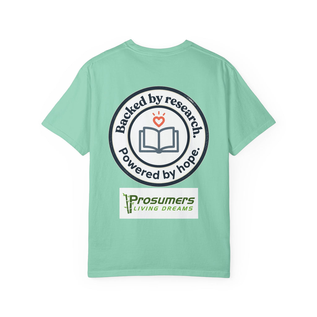 Backed by Research, Powered by Hope —  Peer Support Works T-Shirt —