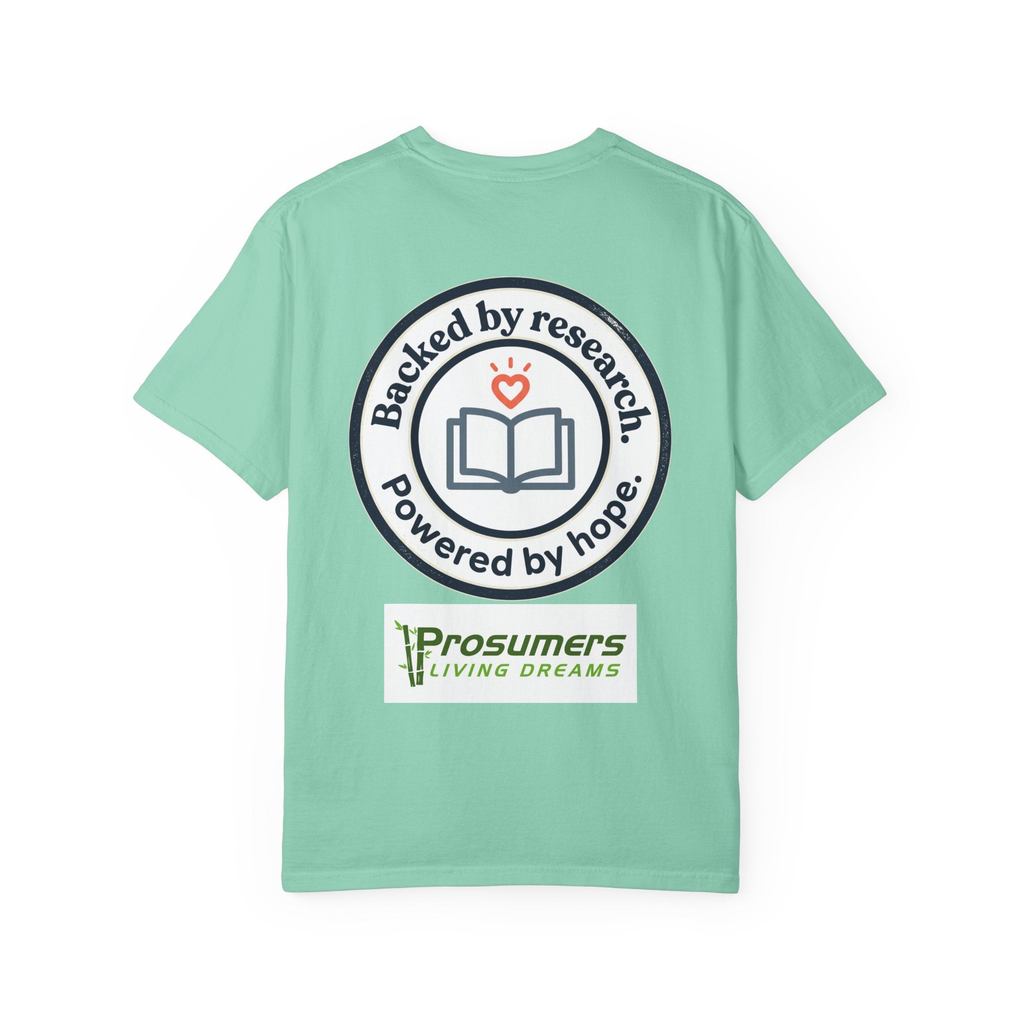 Backed by Research, Powered by Hope —  Peer Support Works T-Shirt —
