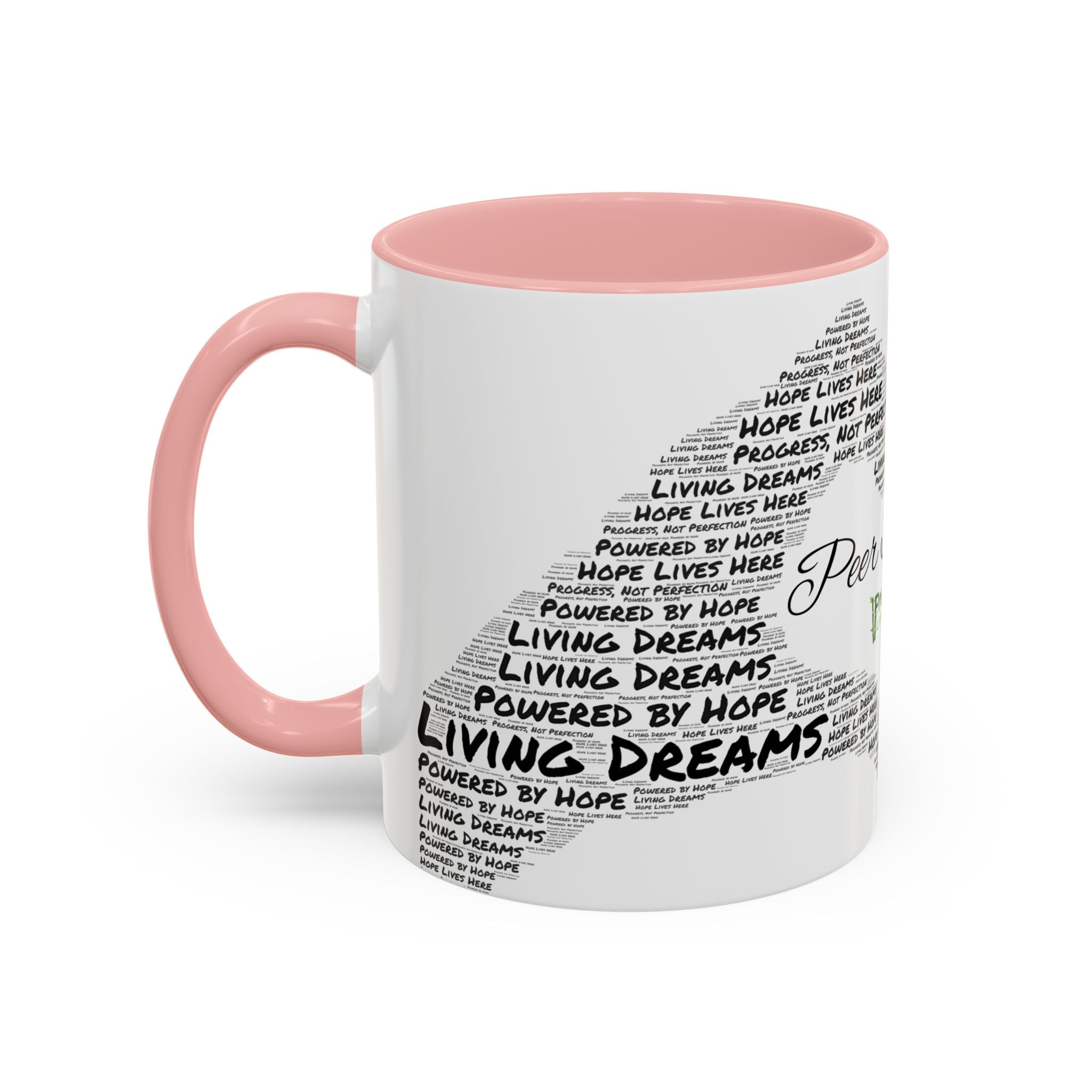 Peer Support Coffee Mug — Hope Lives Here Heart Design (11/15oz)