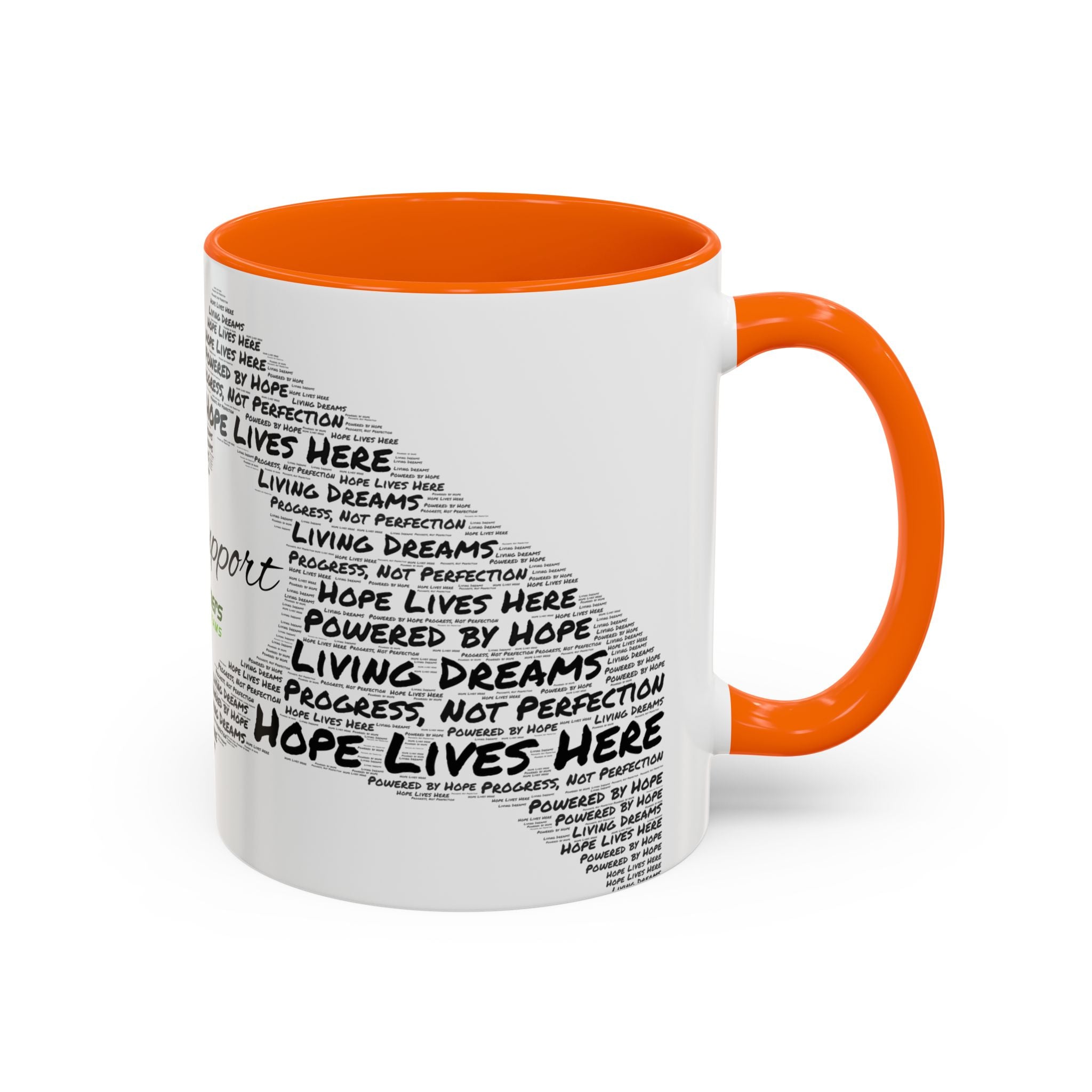 Peer Support Coffee Mug — Hope Lives Here Heart Design (11/15oz)