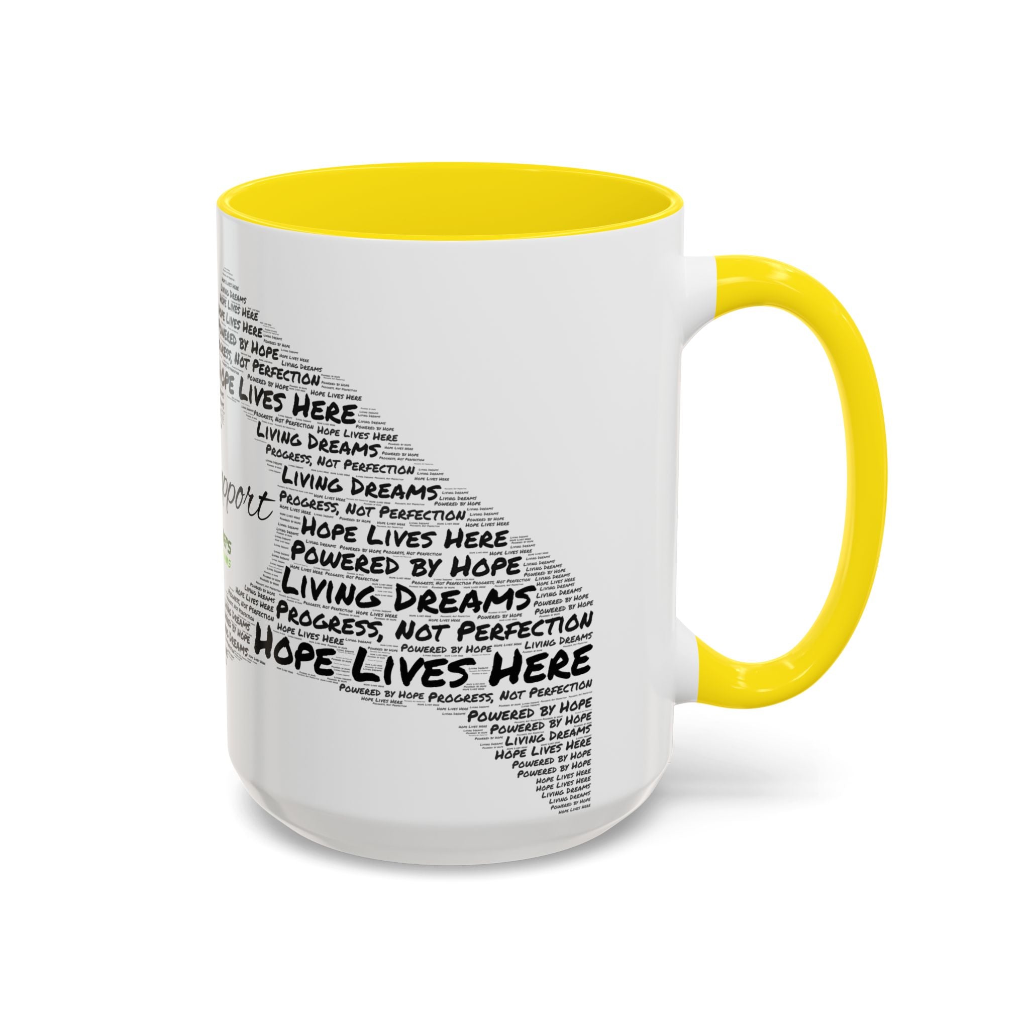Peer Support Coffee Mug — Hope Lives Here Heart Design (11/15oz)