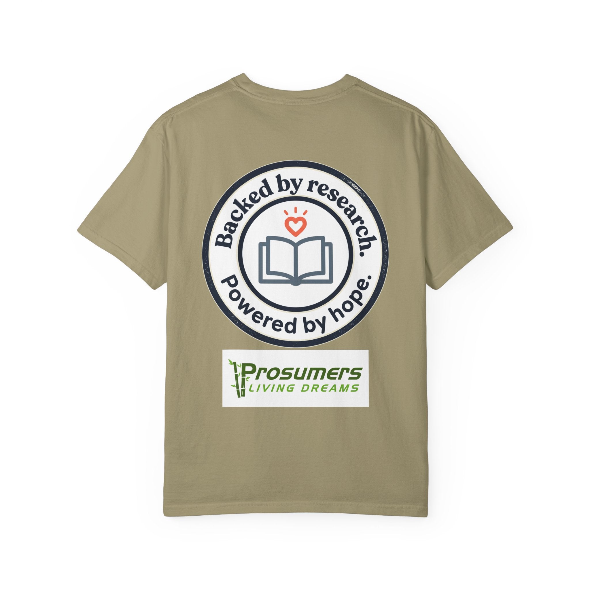 Backed by Research, Powered by Hope —  Peer Support Works T-Shirt —