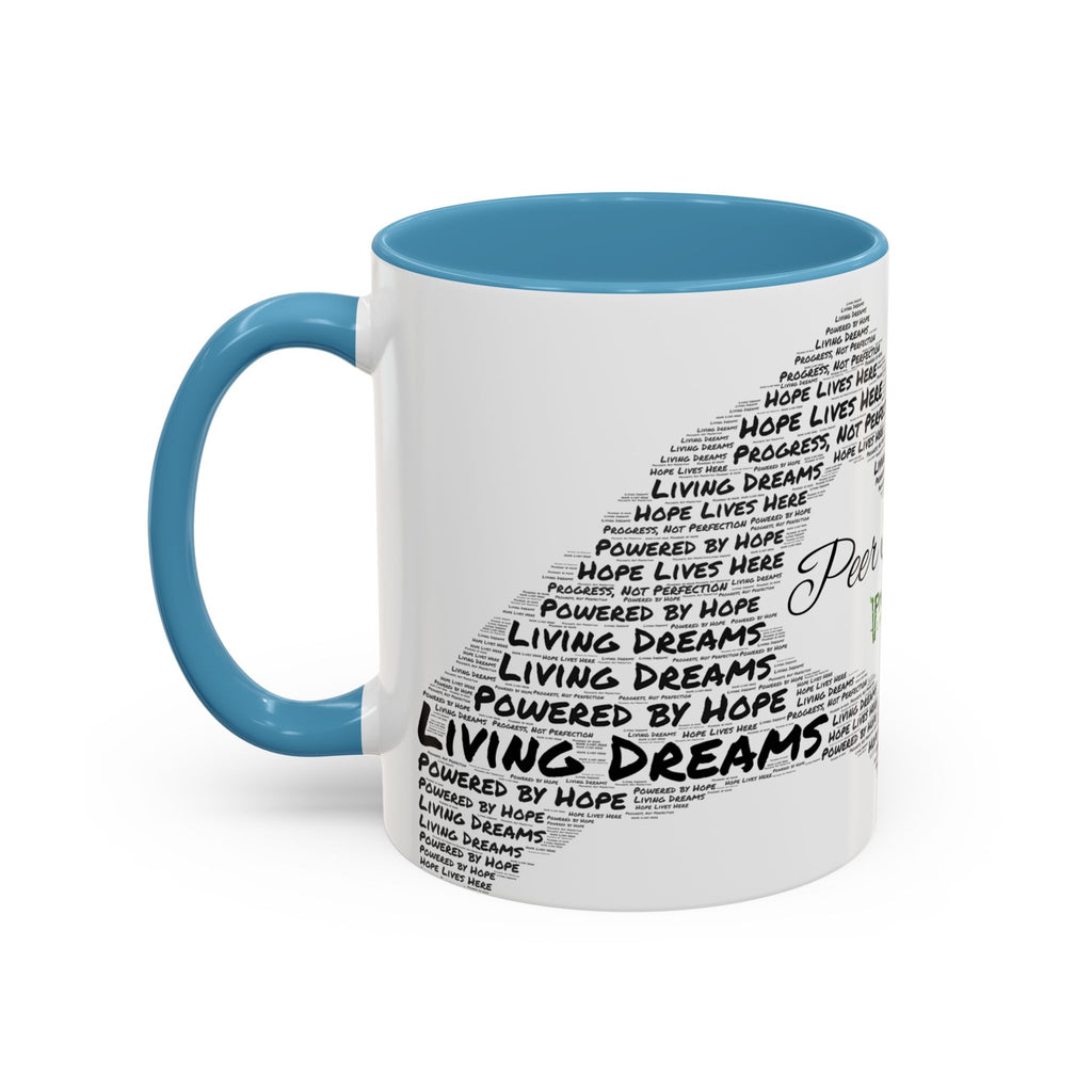 Peer Support Coffee Mug — Hope Lives Here Heart Design (11/15oz)