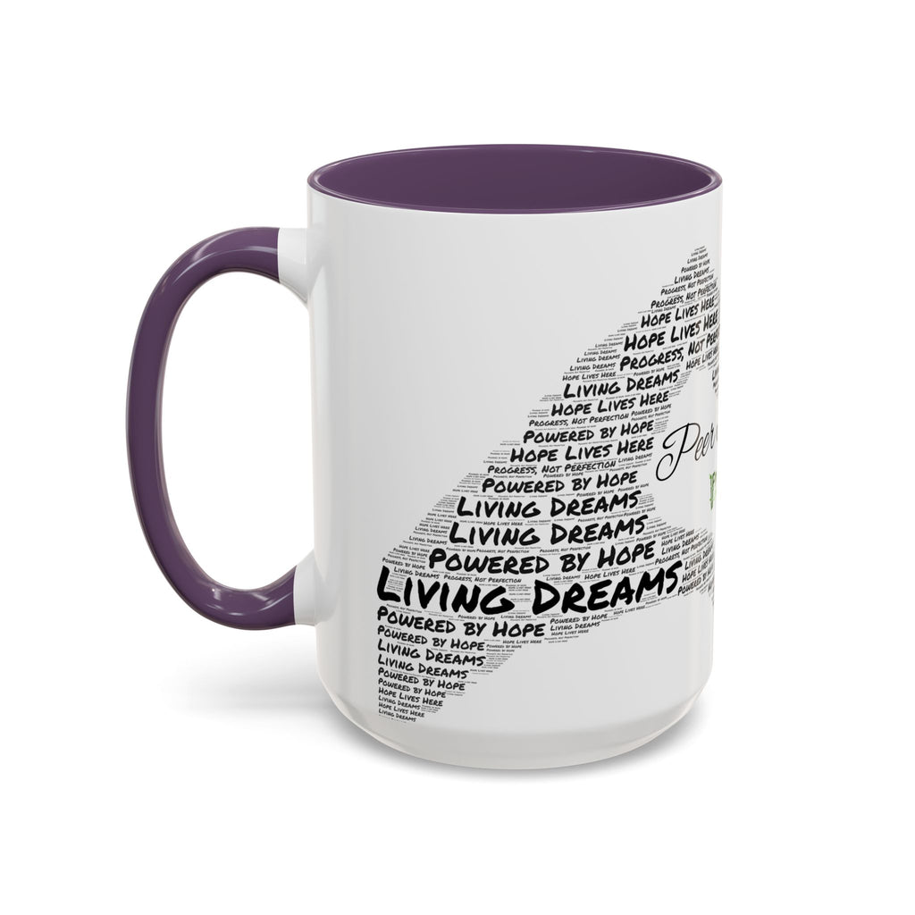Peer Support Coffee Mug — Hope Lives Here Heart Design (11/15oz)
