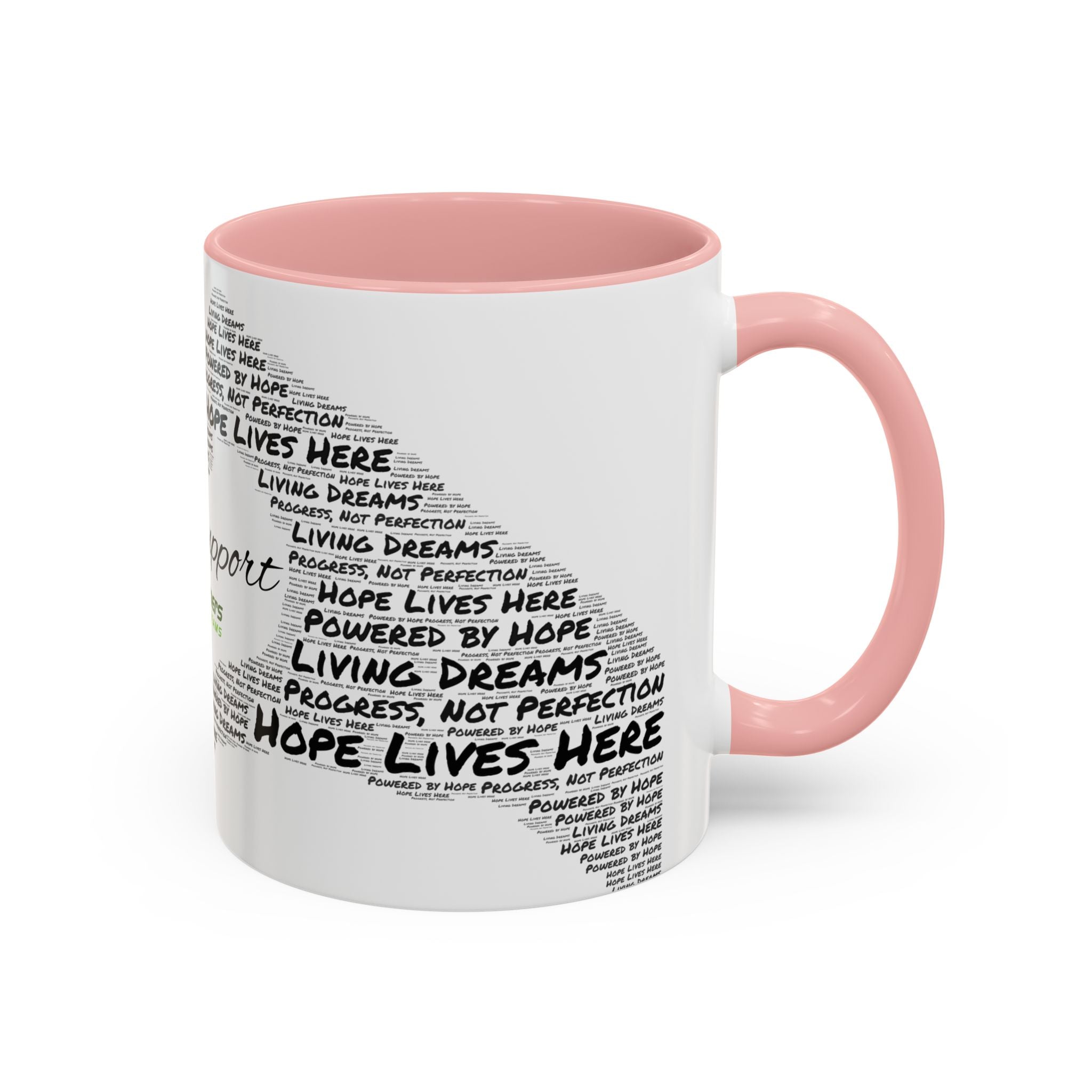 Peer Support Coffee Mug — Hope Lives Here Heart Design (11/15oz)