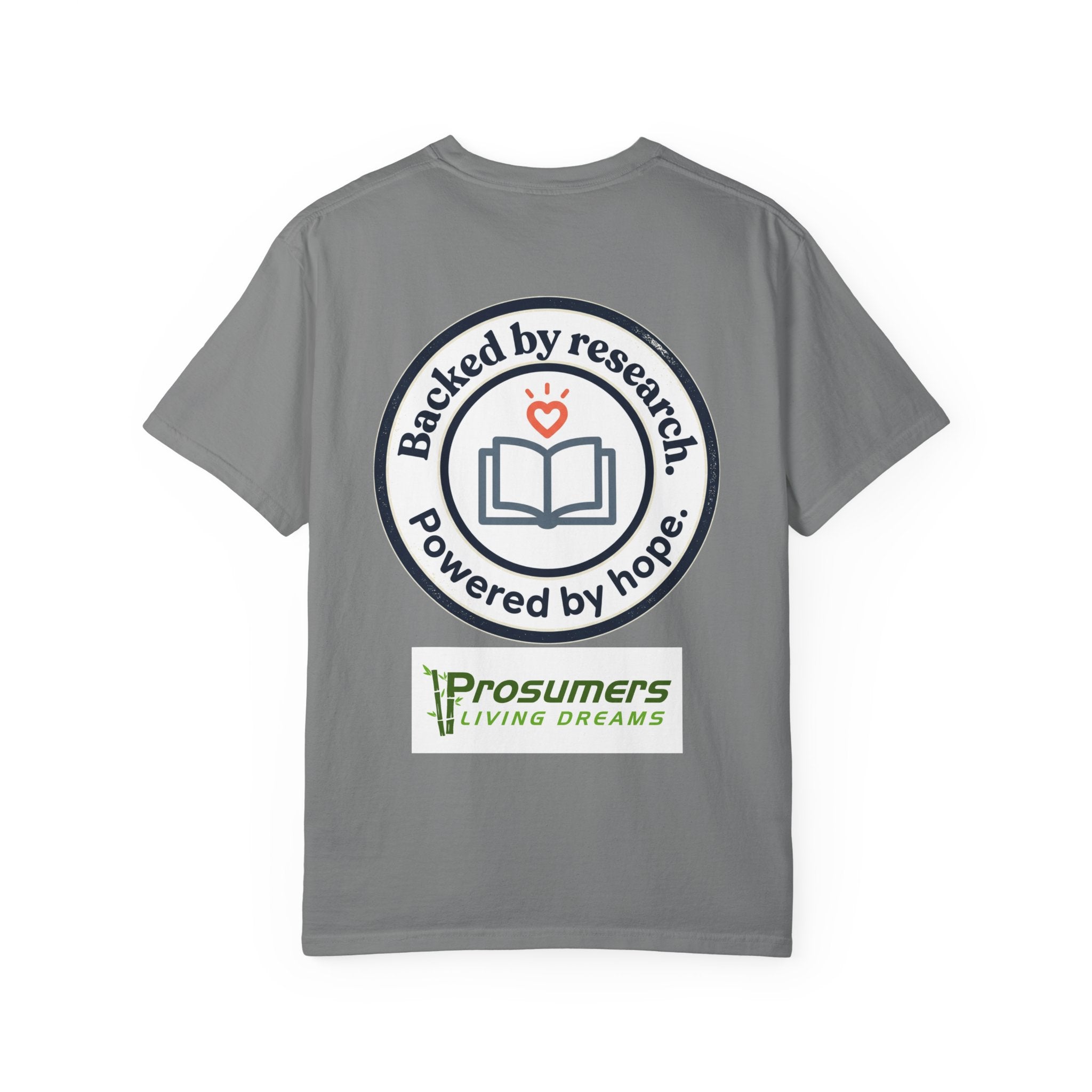Backed by Research, Powered by Hope —  Peer Support Works T-Shirt —
