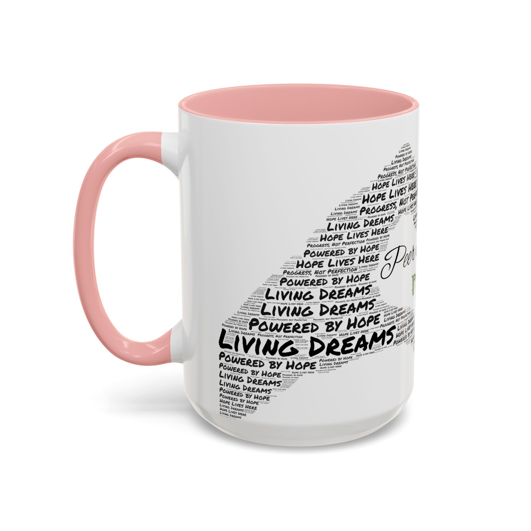 Peer Support Coffee Mug — Hope Lives Here Heart Design (11/15oz)