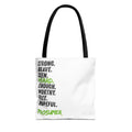 Prosumer Tote Bag — "Strong. Brave. Seen. Heard. Enough. Worthy. Free. Hopeful." Inspirational Everyday Tote