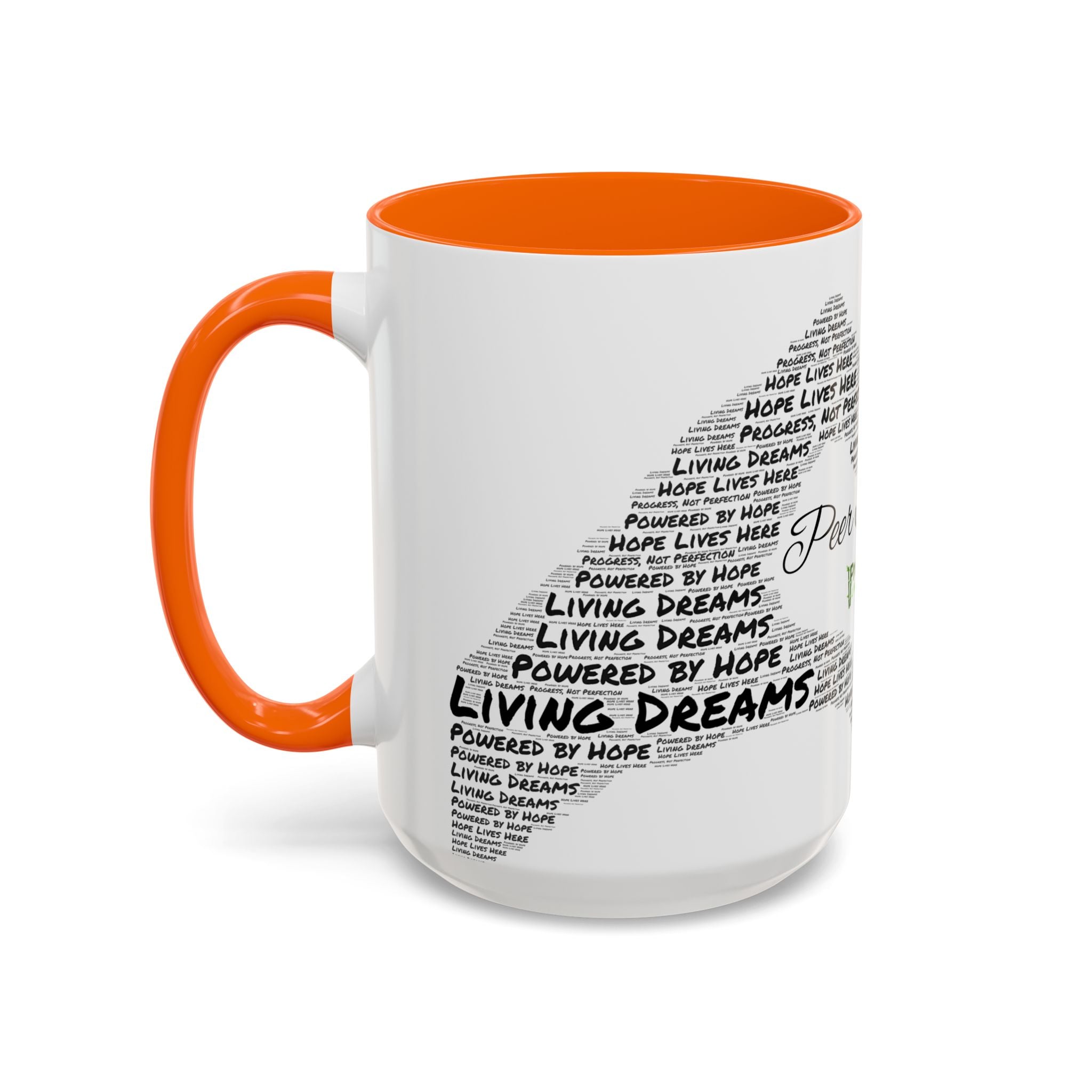 Peer Support Coffee Mug — Hope Lives Here Heart Design (11/15oz)